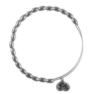 ALEX AND ANI Classic Jordan Beaded Bangle Bracelet Rafaelian in Silver EUC